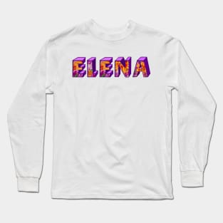 Top 10 best personalised gifts 2022  - Elena personalised,personalized floral - custom name in ombre Long Sleeve T-Shirt